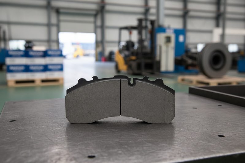 Контейнерная отгрузка BAIYUN Brake, готовая к экспорту, иллюстрирующая логистику sourcing с завода тормозных колодок для коммерческих грузовиков в Китае