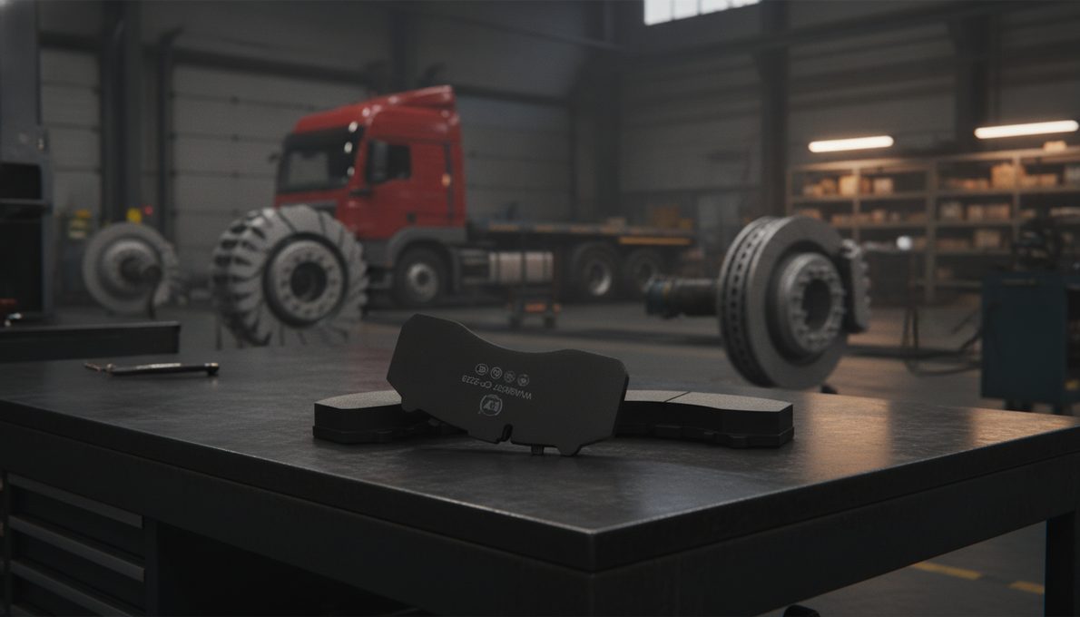 Поставщик тормозных колодок для коммерческого транспорта BAIYUN Brake коробка продукта на белом фоне