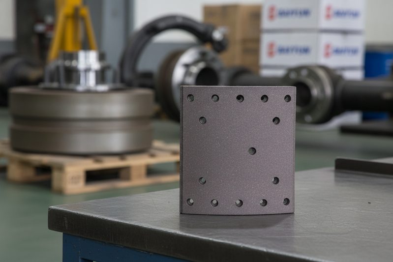 Стопка готовых к отгрузке тормозных колодок со склада производителя BAIYUN Brake