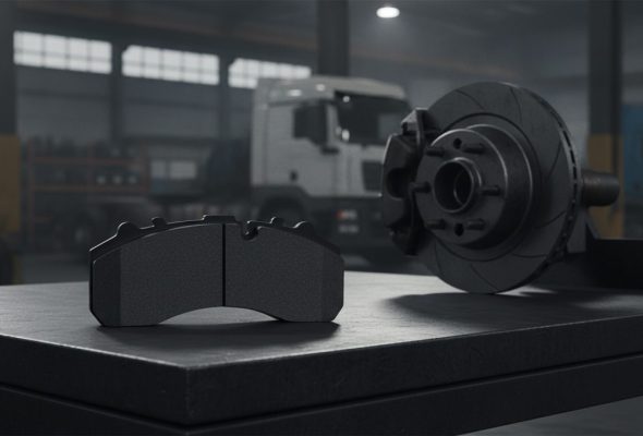 Hendrickson showcases air disc brake wear indicator tool in commercial vehicle workshop