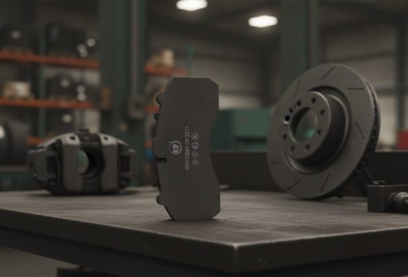 Why do truck brake pads wear out fast – BAIYUN Brake CP2271 commercial vehicle brake pad ready for inspection