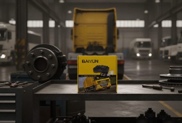 Brake Safety Week kicks off; here’s how to keep your fleet in compliance featured image showing heavy-duty truck brake inspection