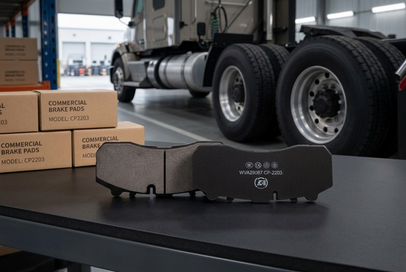 Упаковка тормозных колодок private label для покупателей автопарков коммерческого транспорта